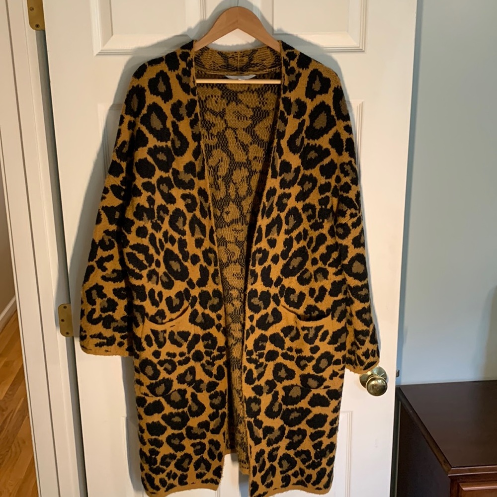 Oversized Animal Print Sweater